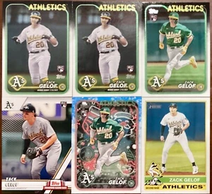 Lotto 6 carte Zack Gelof Oakland Athletics Rookie Cards e altro ⚾️ Spedizione gratuita ⚾️ - Foto 1 di 2