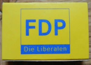 22 Streichhölzer Zündhölzer mit blauem Zündkopf - FDP Die Liberalen - ca. 4,5 cm - Bild 1 von 5