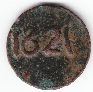 MOROCCO 1 falus 1261 1845 C122a.1 Cast Bronze NO mint name ERROR 1621 VERY RARE! - Picture 1 of 2