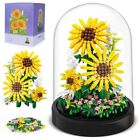 Building Blocks Sunflower DIY Potted Bouquet Home Decoration 3D Model Flower