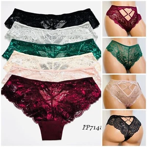 6 Women Sexy Lace Panties Knickers Lingerie Seamless Underwear G-string Briefs L - Picture 1 of 12
