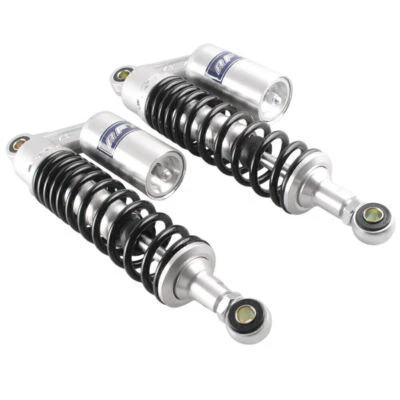 320mm Pair Motorcycle Rear Shock Absorbers For Honda Silver & Black Foto 1 de 4