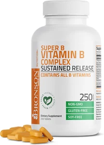 Super B Vitamin B Complex Tablets, Vitamin B1, B2, B3, B6, B9 - Folic Acid, B12 - Picture 1 of 12
