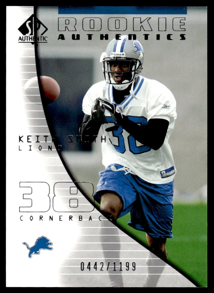 2004 SP Authentic Keith Smith Rookie 0442/1199 Detroit Lions #92 R147 - Image 1 of 2