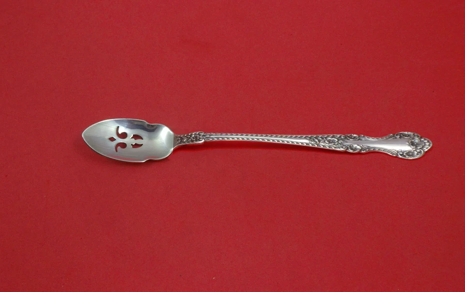 Colher de prata esterlina perfurada longa English Rose by Durgin 7 1/2" personalizada - Imagem 1 de 1