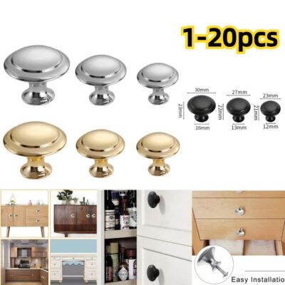 1-20PCS Solid Door Knobs Cabinet Handles Cupboard Drawer Furniture Kitchen DIY - Image 1 of 4