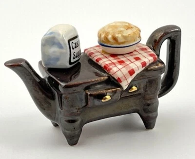 Paul Cardew Miniature Teapot England Tea Time Victorian Doll House Decor Tea Pot - Image 1 of 4