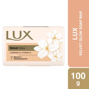 LUX Velvet Touch Glow Bathing Bar Jasmine Beauty Soap For Glowing Skin 100 gram - Picture 1 of 23