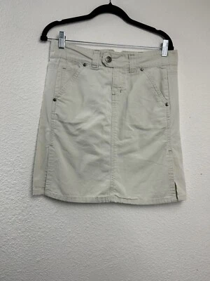 Falda de mezclilla hidráulica para mujer beige talla 5/6 lápiz hasta la rodilla aberturas laterales Foto 1 de 4