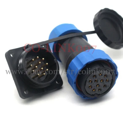 12Pin Waterproof Connector, SD28 Aviation Circular Industrial Power Signal Plug - Image 1 of 4