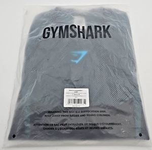 Camiseta Gymshark Onyx 5.0 v5 Sin Costuras Negra/Marca Azul TALLA PEQUEÑA Envío Rápido - Imagen 1 de 7