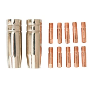 12pcs Consumable Shroud & MB15 Welding Tips 0.8mm For Rilon MIG Welder Torch - Picture 1 of 22