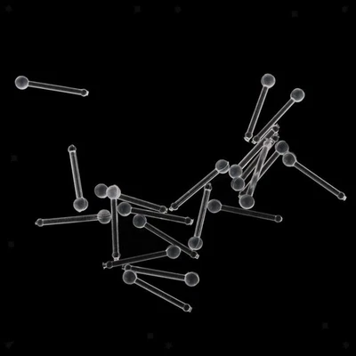 20 parti di cristallo trasparente acrilico del perno della linguetta della barra - Immagine 1 di 4