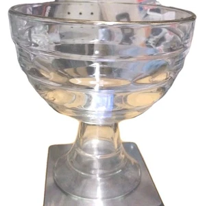 Large Pedestal Clear Glass Trifle Serving Bowl Footed ~ 8.5" - Picture 1 of 5