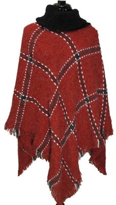 Новый с Ярлыками один размер красный черный клетку одеяло шаль с бахромой Western надежном просто Ноэль - Изображение 1 из 4