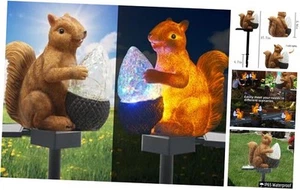Upgraded Solar Garden Lights, Outdoor Decor - Solar Squirrel Stake Lights, - Picture 1 of 7