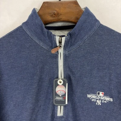 Johnnie O 1/4 Zip Pullover Mens Medium Sully New York Yankees World Series MLB - Image 1 of 4