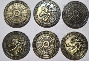 6x Goldmagier LARP Münzen Drache für Währung in Live Action Rollenspiele - Bild 1 von 1