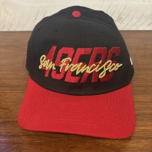 Gorra New Era 59fifty San Francisco 49ers roja negra NFL grande/XL Spellout - Imagen 1 de 6