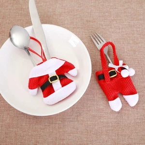 Juego de 2 soportes para cubiertos de mesa de Navidad decoración vajilla bolsa árbol de Navidad decoración colgante - Imagen 1 de 13