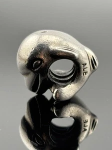 Authentic Pandora Sterling Silver Dolphin Charm Bead 790189 Retired Jumping Wrap - Picture 1 of 13