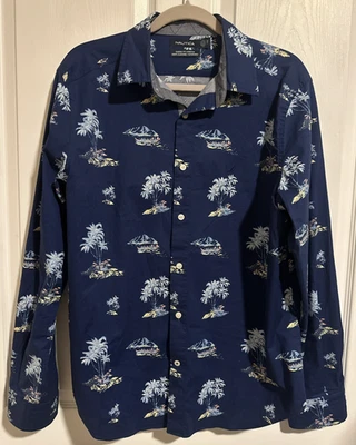 New Men's Nautica Classic Fit Stretch Long Sleeve Button Front Shirt Size M - Image 1 of 4