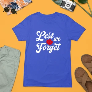 Damit Wir Vergiss T-Shirt Gedenktag Mohn Militär Veteranen Denkmal Tribut - Imagen 1 de 24