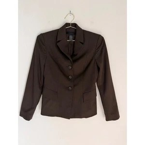 The Limited Stretch Women's Brown Button Blazer Jacket XS - Picture 1 of 4