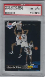 1992 Upper Deck Basketball #1 Shaquille O'Neal RC #1 Draft Pick PSA 8 NM-MT - Bild 1 von 2