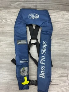 Bass Pro Shops A/M 33 Automatic Inflatable Life Vest Blue Needs To Be Re-armed - Picture 1 of 3