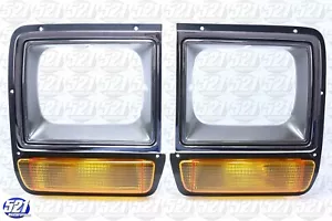 Biseles de faros cromados/Argent para 86 87 88-90 Dodge Truck Ramcharger Mopar - Imagen 1 de 5