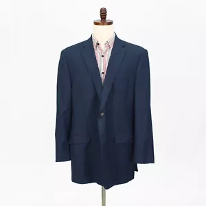 Ralph Lauren 48L Navy Sport Coat Blazer Jacket Solid 2B Wool - Picture 1 of 11
