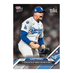 2024 Topps Now 883 Blake Treinen Los Angeles Dodgers Serie Mundial - Imagen 1 de 2