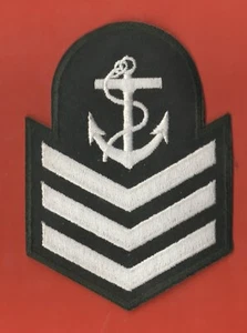 LARGE U.S. NAVY ANCHOR & ROPE NAUTICAL PATCH - 5 1/2" X 4" - Picture 1 of 1