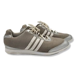 Adidas Adicross Spikeless Golf Shoes Womens 8.5 Silver Lace Up 675257 - Picture 1 of 9
