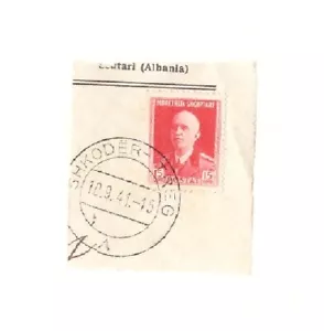 Albania Italian Occupation Fragment Cover Post Office Shkodër-Treg 1941 - 0029 - Picture 1 of 1