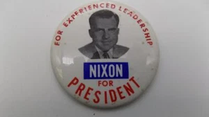 "Nixon For President" Pinback Button President Political Campaign 1972? 3-1/2" - Picture 1 of 1