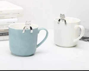 Stainless Steel Mini Cat Spoons For Coffee Tea Tableware - Picture 1 of 4