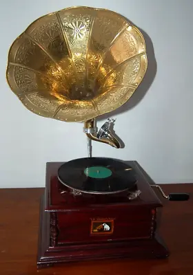 Grammofono Palissandro,alta Qualita',disco Originale E 10 Puntine Di Ricambio • 139€