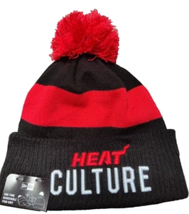 Miami Heat New Era City Edition 23-24 Beanie NBA Heat Culture Winter Hat Pom - Picture 1 of 4