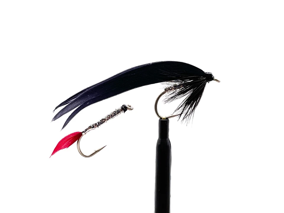 PREDATOR FLIES 3 Metzger Tandem Sitzforelle/Lachs, Fliegenangeln Größen 6, 8, 10