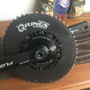 Rotor Flow Inpower Power Meter Crank Qrings Qarbon Oval 53/38T 175 - Picture 1 of 6