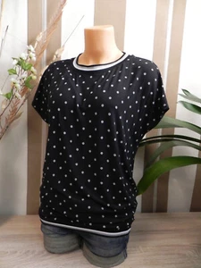 Tchibo TCM  * weiches Ballon Shirt mit Punkte Jersey * Gr. 40 / 42 (36 / 38) - Bild 1 von 8