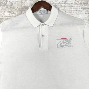 Vintage Screen Mates Shirt Mens Large White Simpson Celebrate 100 Years Polo 90s - Imagen 1 de 10
