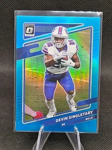 2021 Donruss Optic #54 Devin Singletary Aqua #77/299 Buffalo Bills - Picture 1 of 2