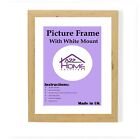 Poster Frame With White Mount A1 A2 A3 A4 Black White Oak Silver Photo Picture 