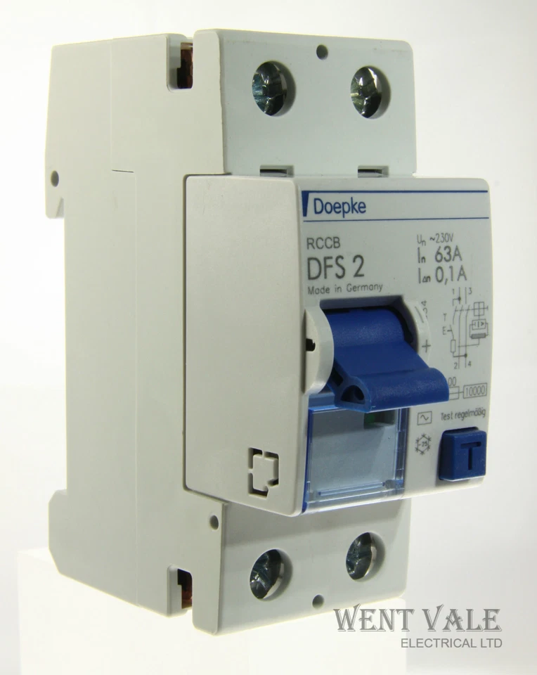 Doepke DFS 2 63-2/0.1 - 63a 100mA Double Pole RCCB New - Image 1 of 1