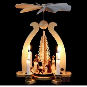 Weihnachtspyramide Christi Geburt Hand bemalt handmade 29cm Original Erzgebirge - Bild 1 von 6