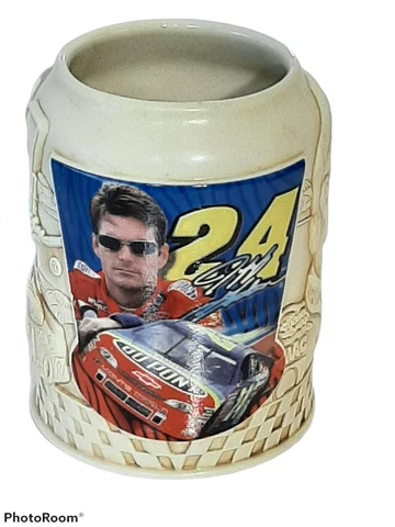 NASCAR Official Jeff Gordon DuPont #24 Ceramic Beer Stein Mug Cover