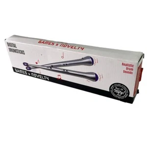 Toy Digital Drumsticks Battery-Powered Electronic Air Drum Kit Silver/Blue NIFTY - Picture 1 of 13